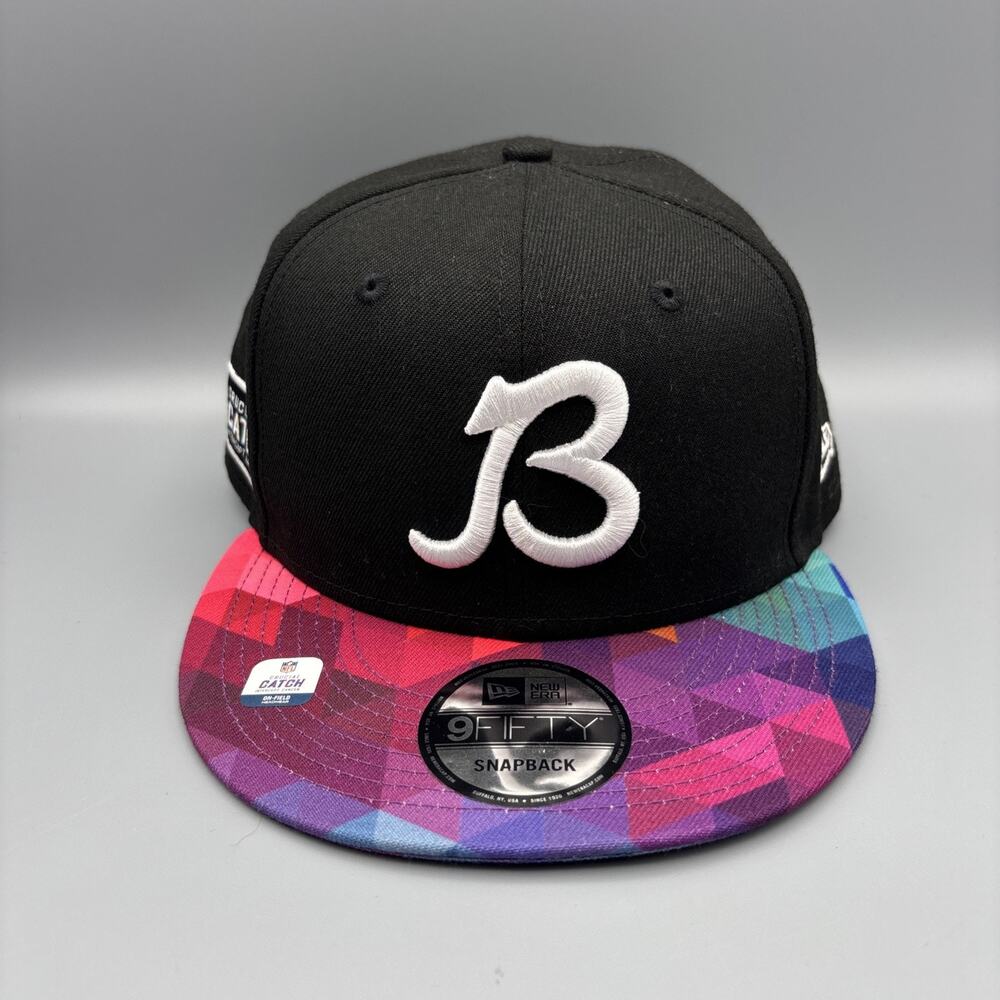 NFL Chicago Bears New Era Crucial Catch Sideline 9FIFTY Hat Snap Back Black